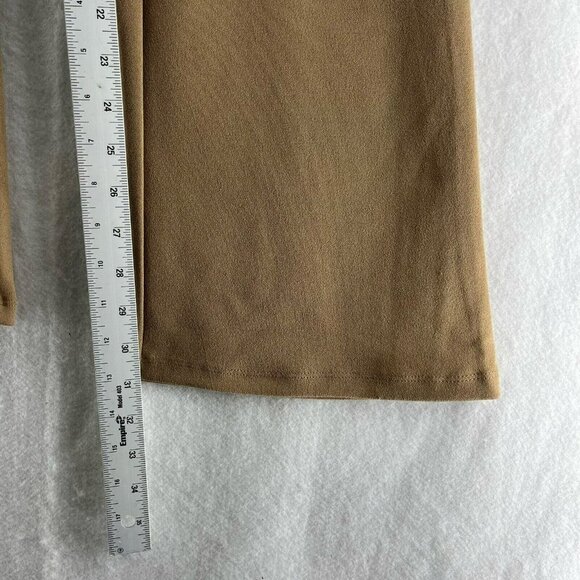 H&M Bell Bottom Pants Women's Sz S Brown Seamless Slim Fit Flare Leg Stretch - Picture 5 of 13